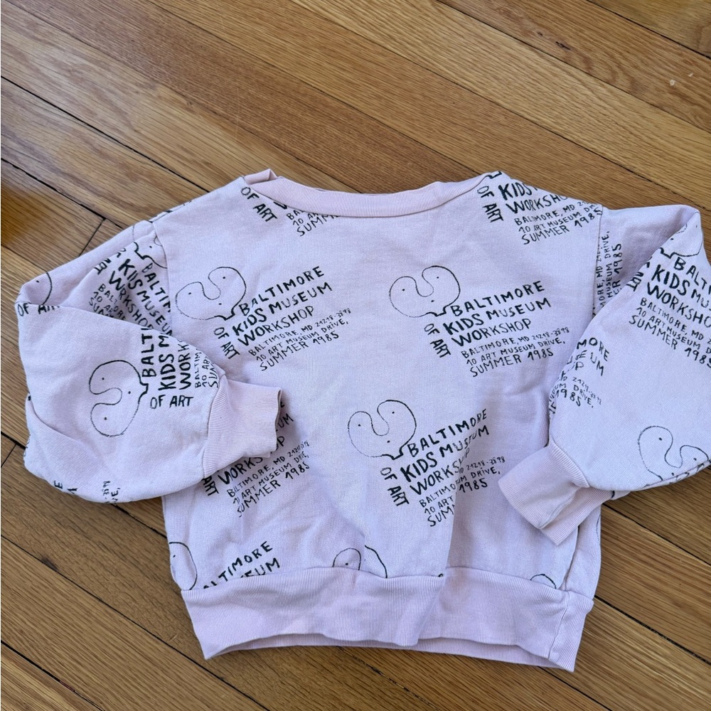 Bobo Choses Baltimore Kids Museum Workshop Pink Sweatshirt 3T